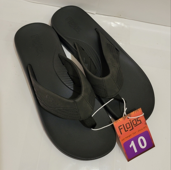 Flojos Men's Flip Flop Black - Picture 1 of 7